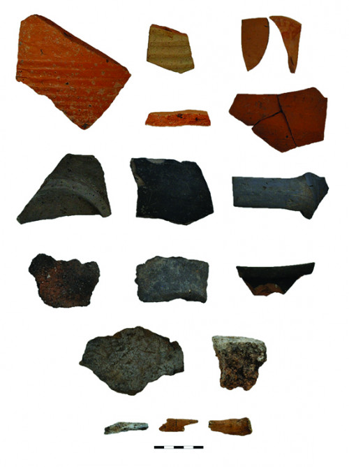 Pl. III. Umplutura bordeiului (Cpl. 1), vizibilă în grund la -0,30 m. 